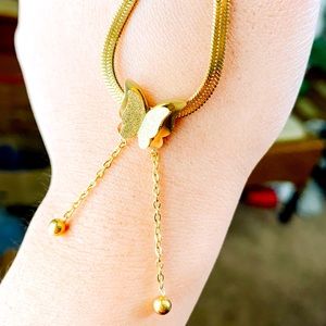 Butterfly choker necklace